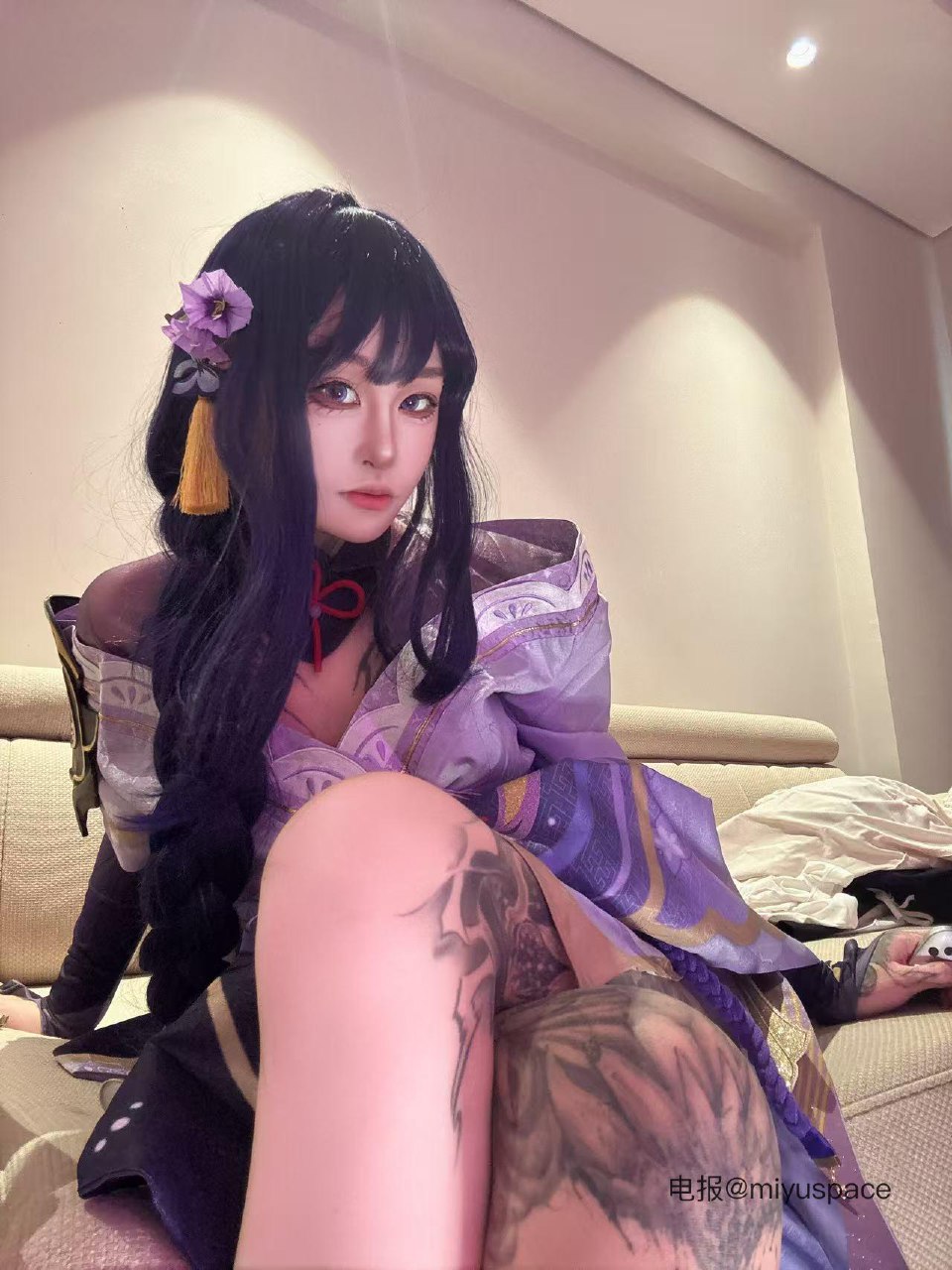 九条南无 2025-06-04 13:45:20 👅脚吧紫色丝袜和不穿都有！更有羞羞🥵姿势 第19张