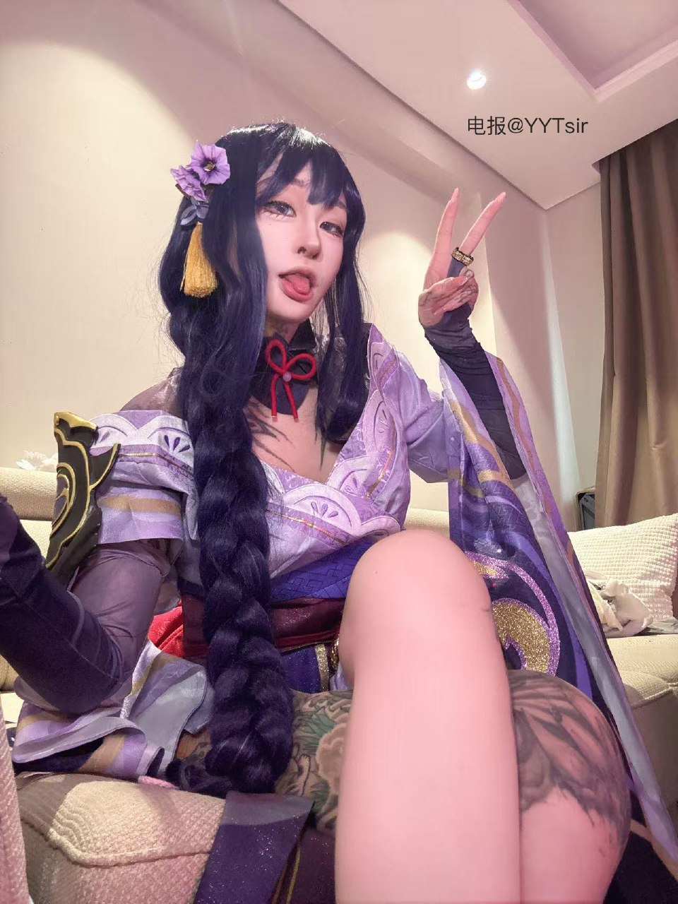 九条南无 2025-06-04 13:45:20 👅脚吧紫色丝袜和不穿都有！更有羞羞🥵姿势 第39张