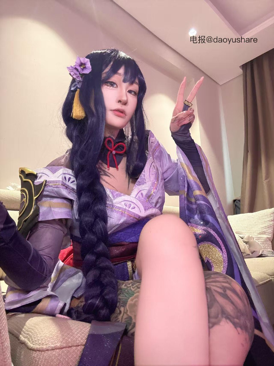 九条南无 2025-06-04 13:45:20 👅脚吧紫色丝袜和不穿都有！更有羞羞🥵姿势 第36张