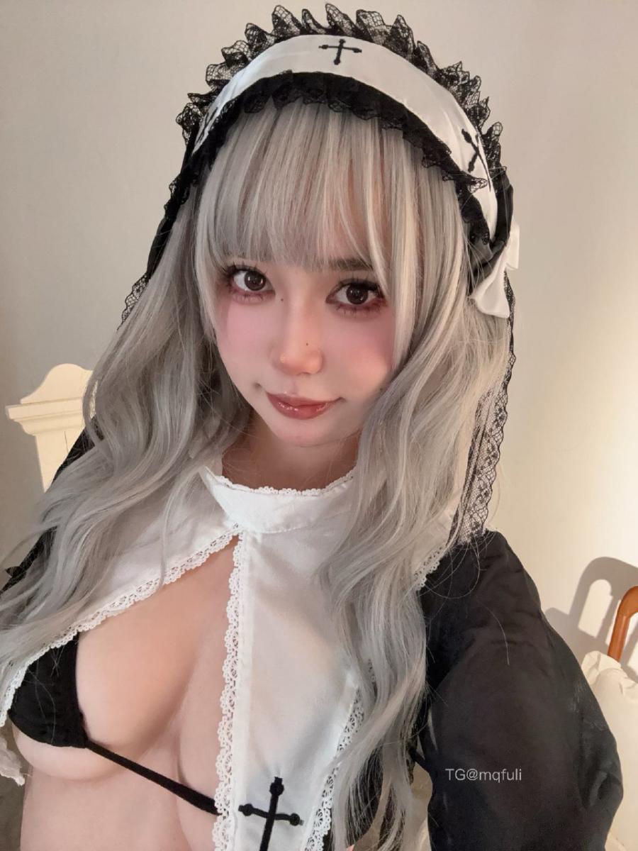 Tina很妖孽呀 2024-11-15 09:54:37 黑色超透黑丝系列➕一根绳丁字🔥➕cos萝莉 Tina棉花糖呀 第9张