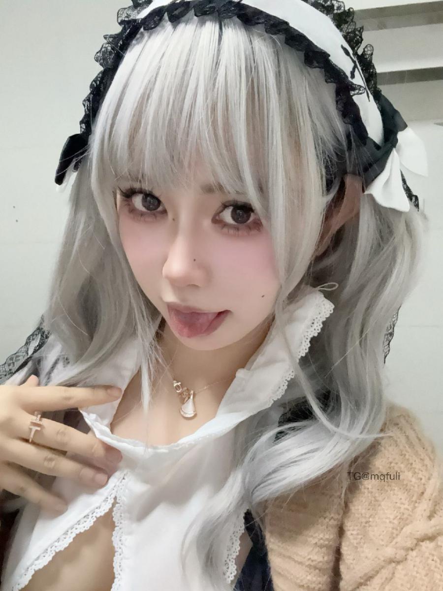 Tina很妖孽呀 2024-11-15 09:54:37 黑色超透黑丝系列➕一根绳丁字🔥➕cos萝莉 Tina棉花糖呀 第10张