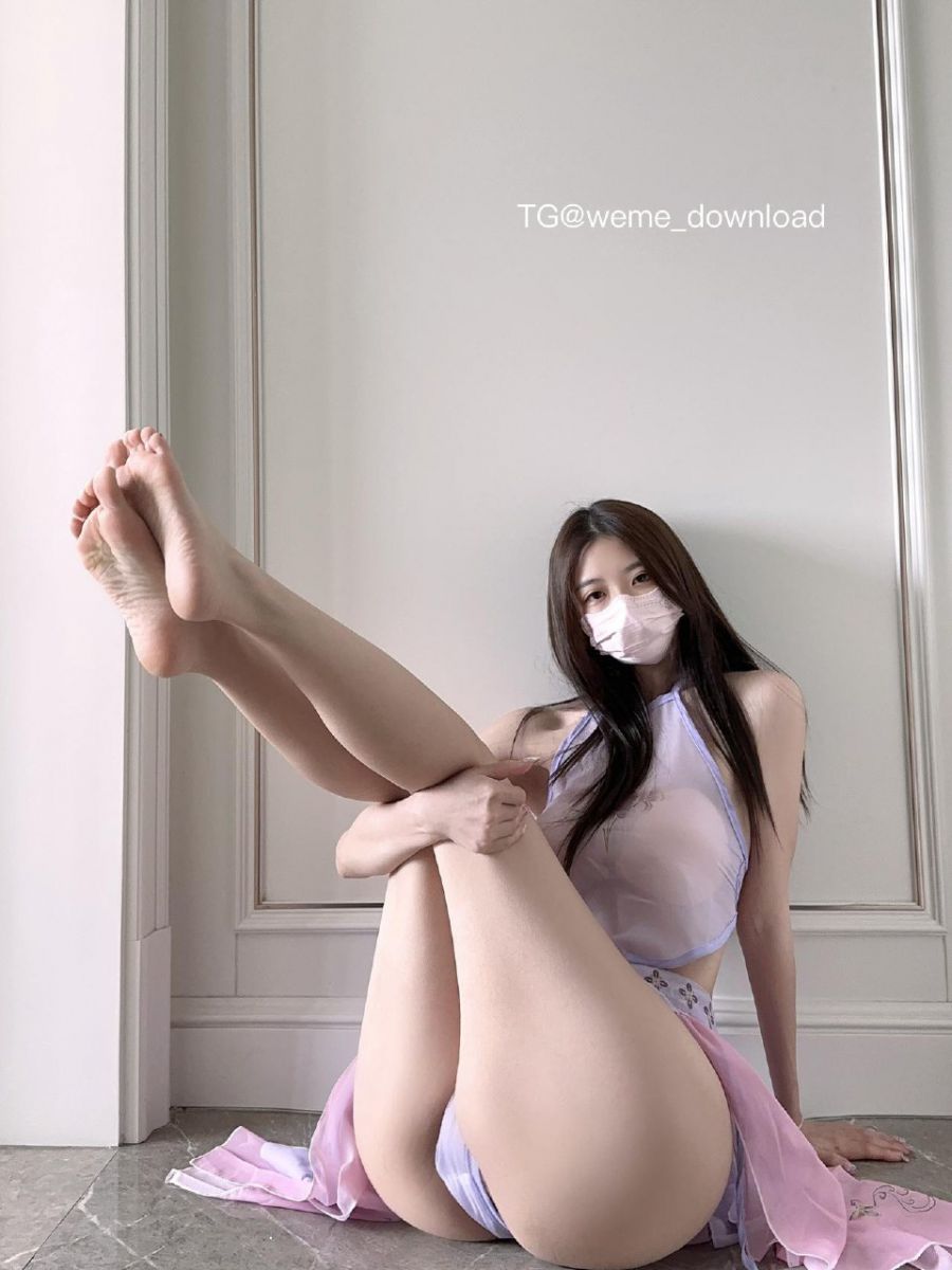 陈妮妮UNI 2023-06-19 19:09:01 新中式神秘紫🔞超透网纱套装 妮是老虎 第11张